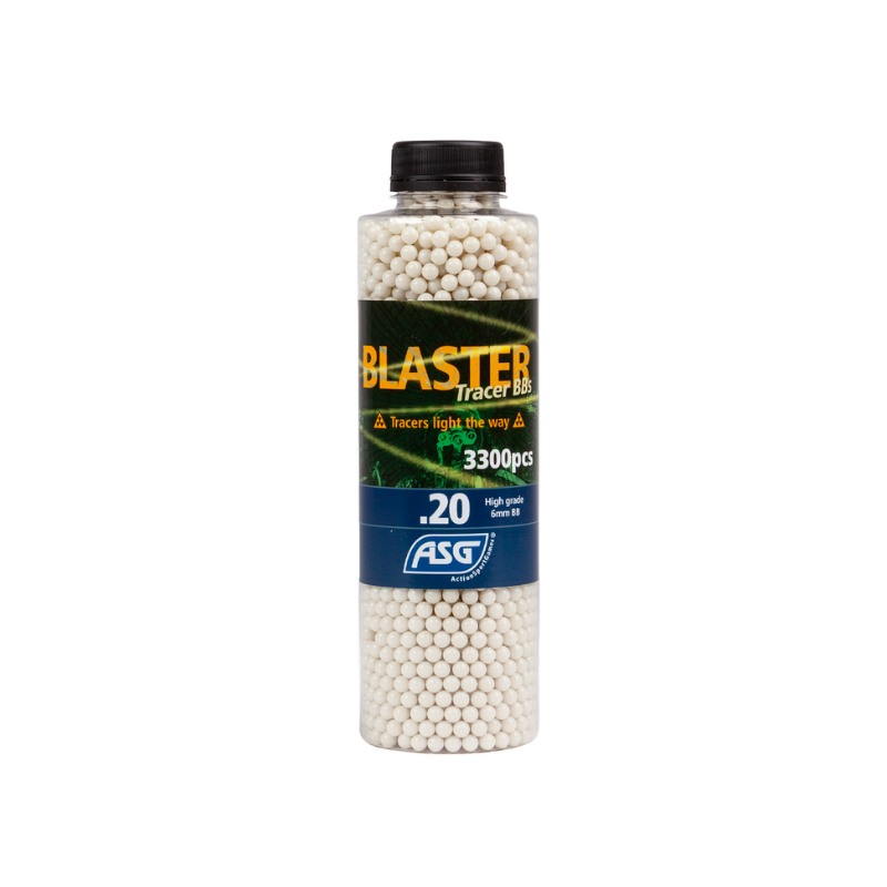 Blaster Tracer, 0.20g, airsoft BB, 3300 stk. flaske - grøn