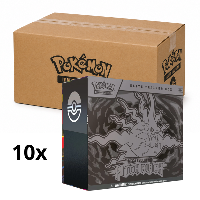 Pokémon Mega Evolution: Pitch Black Elite Trainer Box Sealed Case - 10 stk.