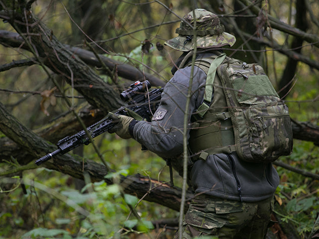 RYGSÆK M/ MOLLE FRONT - OD GREEN