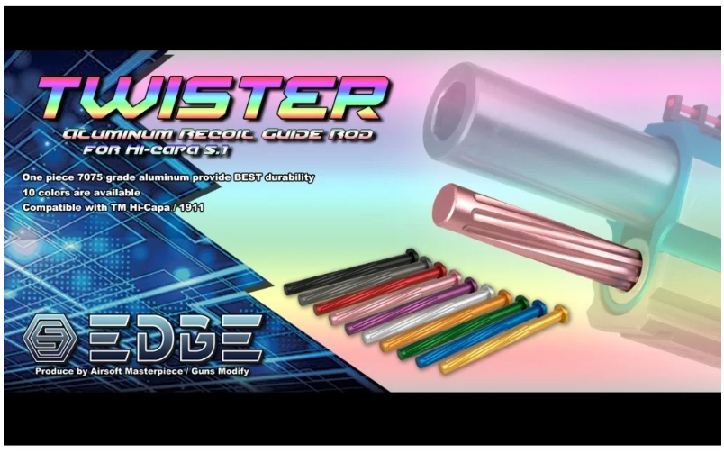 EDGE Custom "TWISTER" Aluminum Recoil Guide Rod Till Hi-CAPA 5.1
