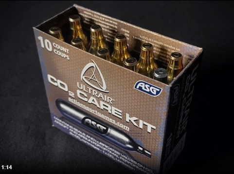ULTRAIR 12 gr. Co2-patron, 10 st (9 normala & 1 smörjande)