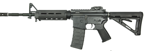 S&W M&P15 MOE AEG airsoft riffel med Magpul PTS kolbe | Airsoftgeek
