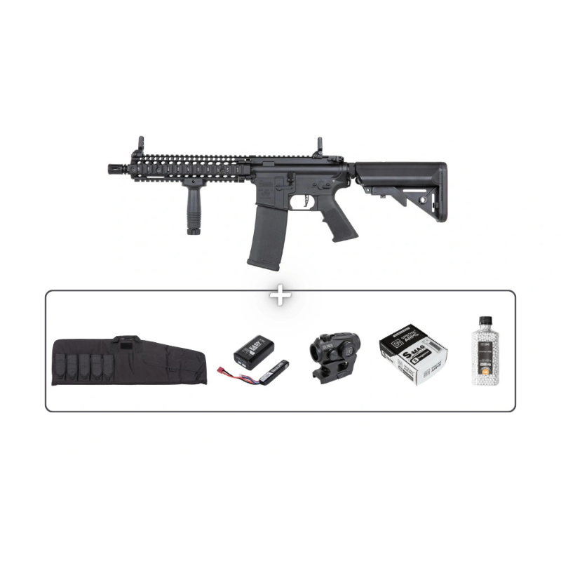 Specna Arms MK18 SA-P19 PRIME Startpaket Svart