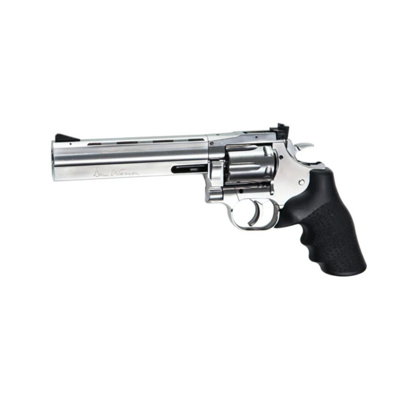 Dan Wesson 715 6" CO2 revolver sølv med Houge greb | Airsoftgeek