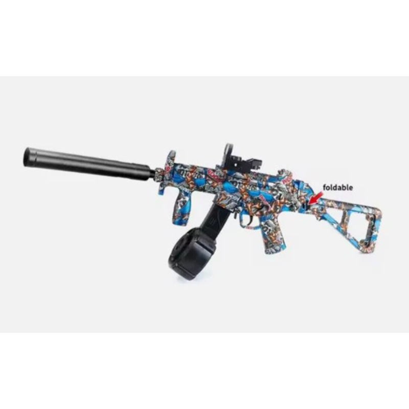 Splatter MP5K Gel Blaster - Blå Graffiti