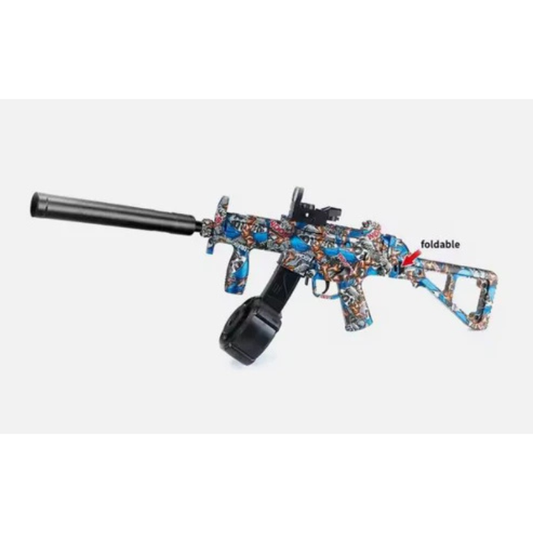 Splatter MP5K Gel Blaster - Blå Graffiti