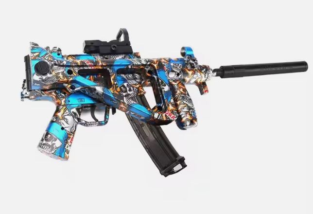 Splatter MP5K Gel Blaster - Blå Graffiti