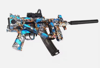 Splatter MP5K Gel Blaster - Blå Graffiti
