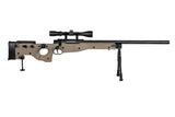 Specna Arms SA-S14 sniper airsoft rifle with scope and bipod Tan