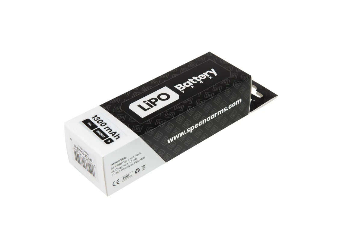 LiPo 11.1V 1300mAh 20/40C Battery - T-Connect (Deans)