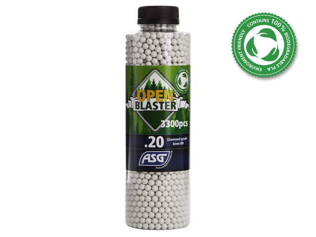 Open Blaster, 0.20g, airsoft bio BB, 3300 stk. flaske