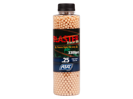 Blaster Tracer, 0,25g, airsoft BB, 3300 stk. flaske - rød