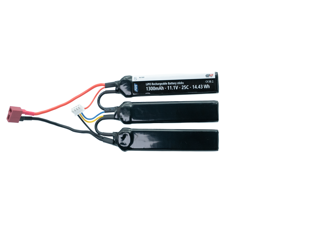 11.1v Li-Po Battery 1300 mAh, 25C, 3 stick, T-Plug