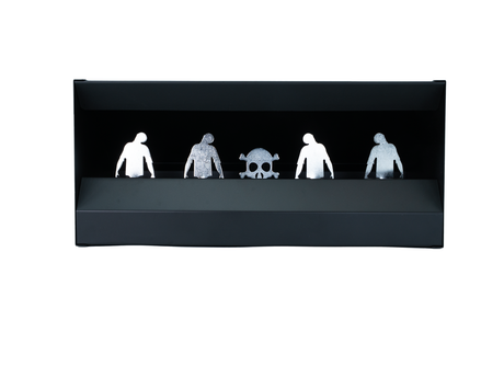 Zombie hit & reset pellet trap, 4-target reactive system