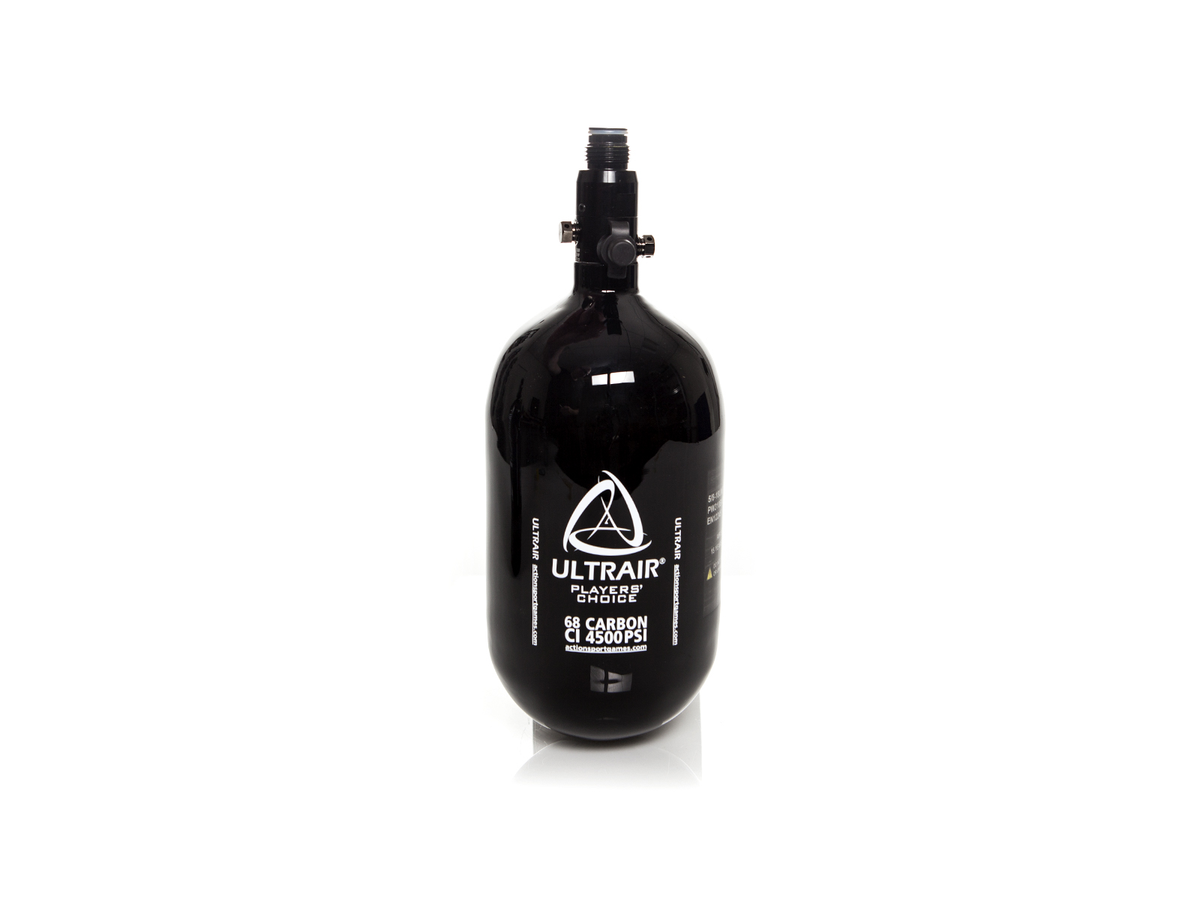 Ultrair HPA tank, 1.1 liter, 68 ci, 4500 psi carbon, incl. regulator