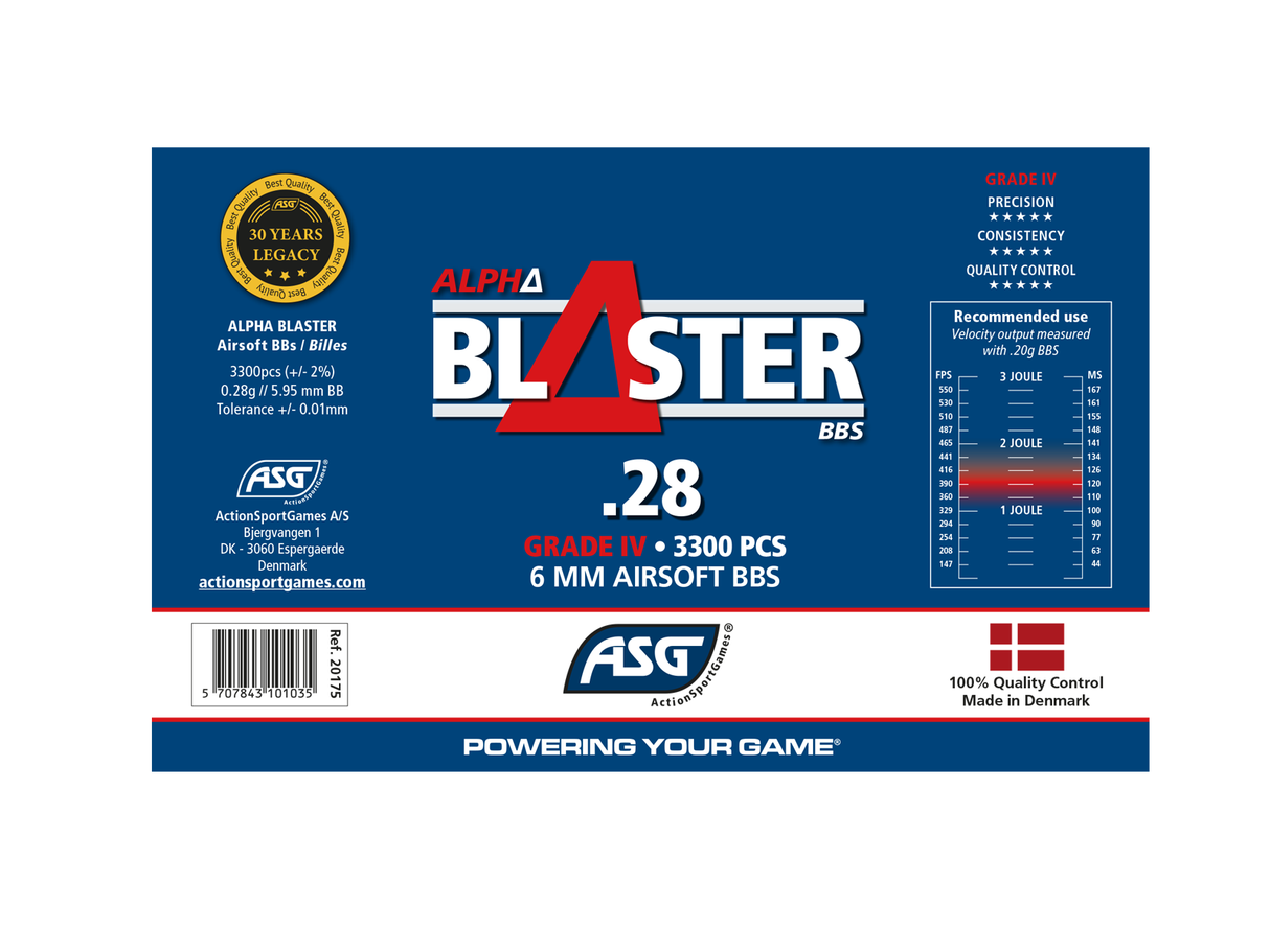 ASG Alpha Blaster BB 0,28 g - 3.300 stk.