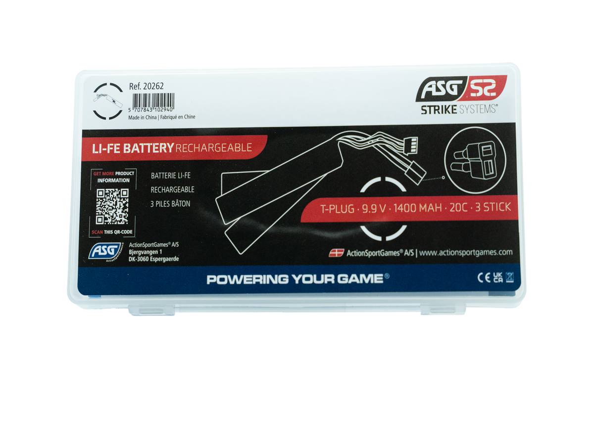 9.9v LI-FE Battery 1400 mAh, 20C, 3 stick, T-Plug