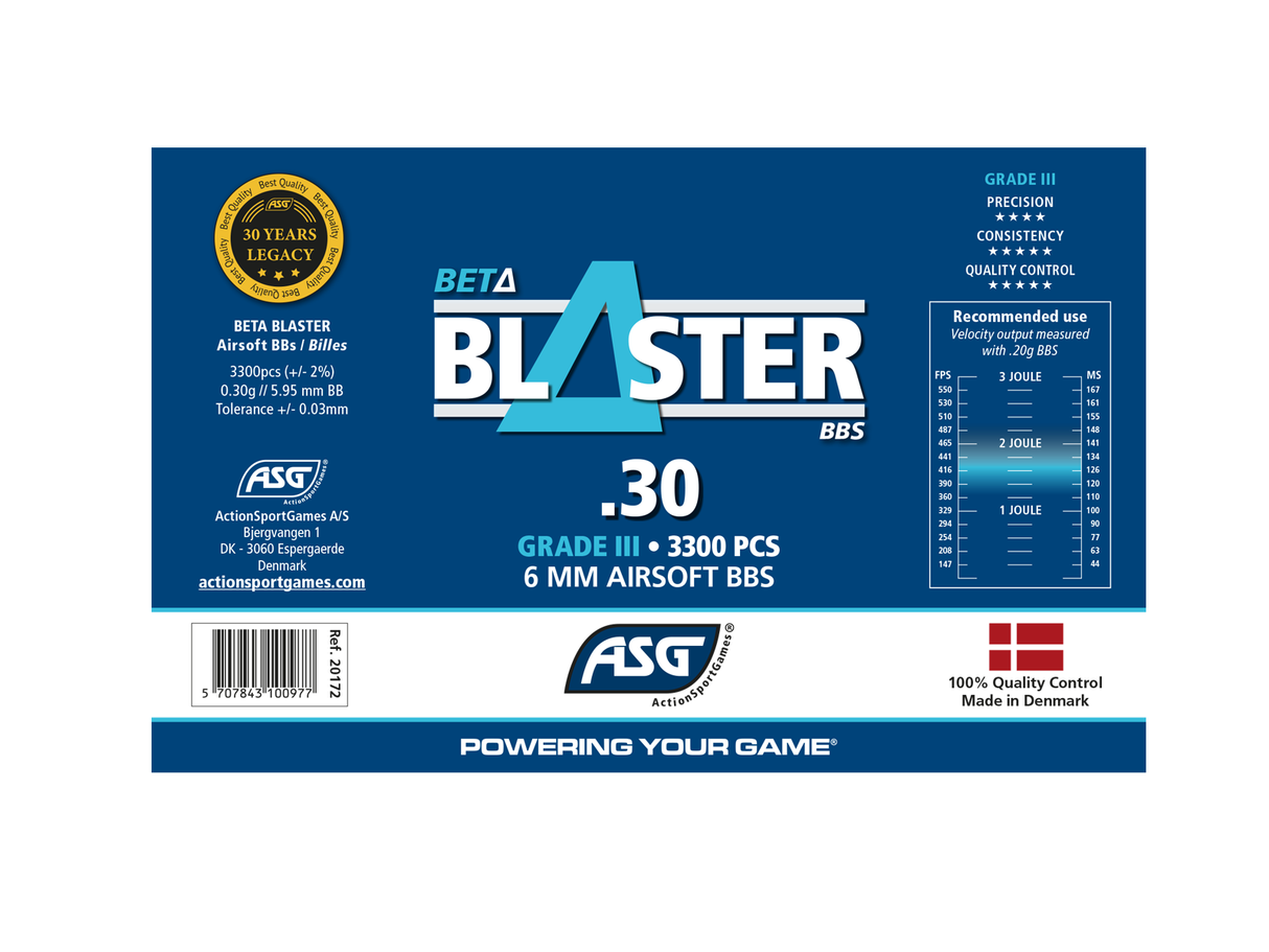 ASG Beta Blaster BB 0,30 g - 3.300 stk.