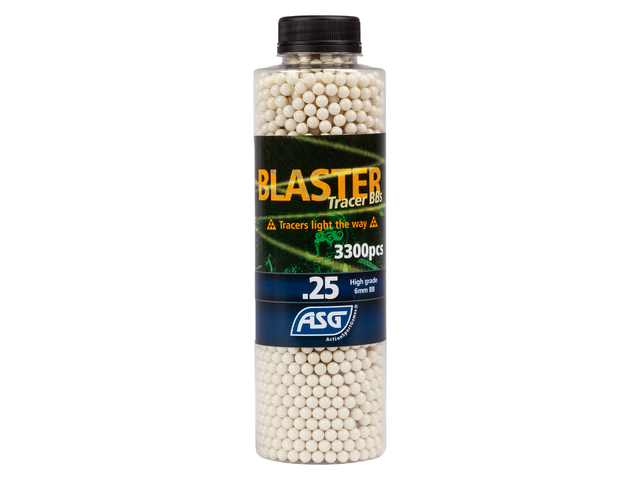 Blaster Tracer, 0.25g, airsoft BB, 3300 stk. flaske - grøn