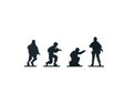 Soldier metal silhouette target set, 4-piece reactive squad