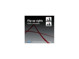 Detachable front and rear flip-up sight