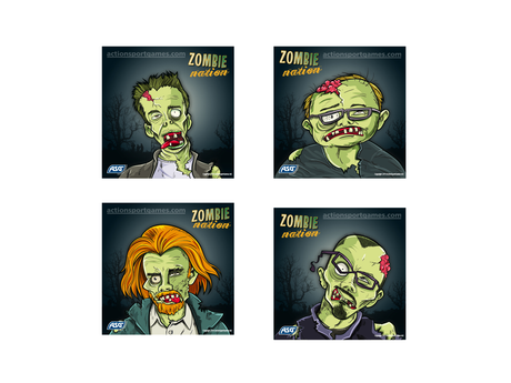 Shooting targets, zombie motives, 100 pcs.