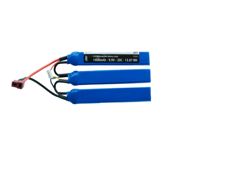 9.9v LI-FE Battery 1400 mAh, 20C, 3 stick, T-Plug
