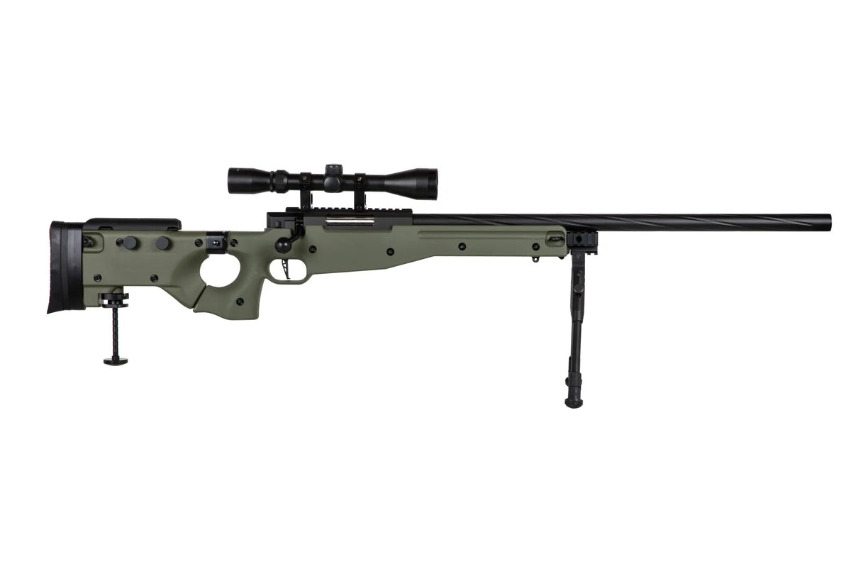 Specna Arms SA-S14 sniper airsoft rifle with scope and bipod Olive