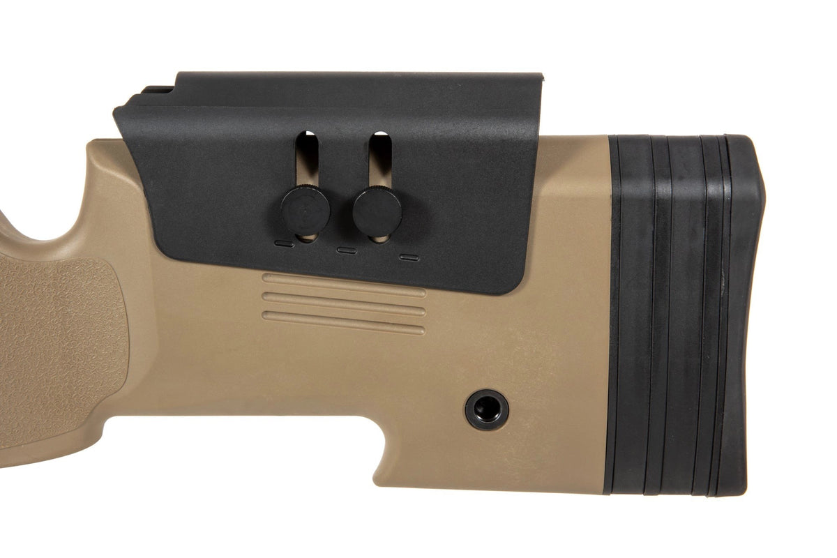 Specna Arms SA-S03 CORE Sniper Riffel med Scope og Bipod Tan