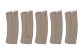 Set of 5 low-cap 70-ball metal magazines Specna Arms Flat Dark Earth