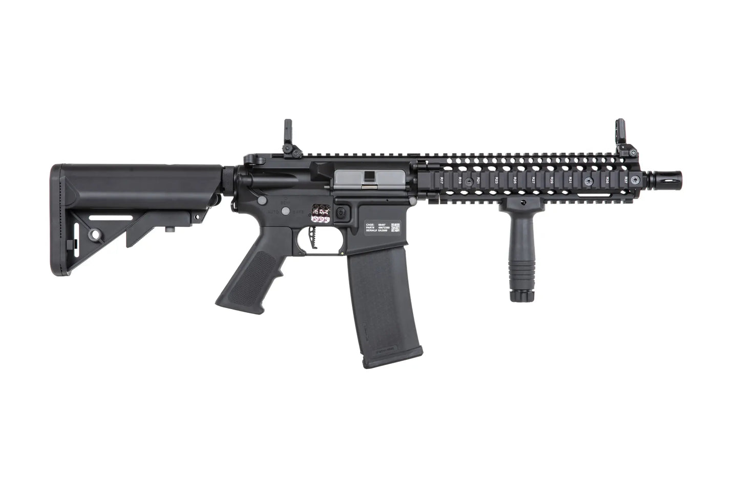 Specna Arms Daniel Defense® MK18 SA-P19 Prime™ Aster II ETU med borstlös motor Svart
