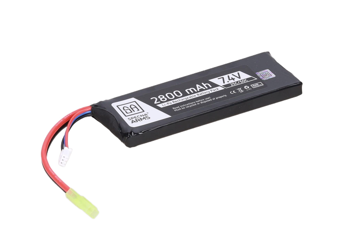 Specna Arms 2800mAh 25/50C 7.4V mini tamiya LiPo battery