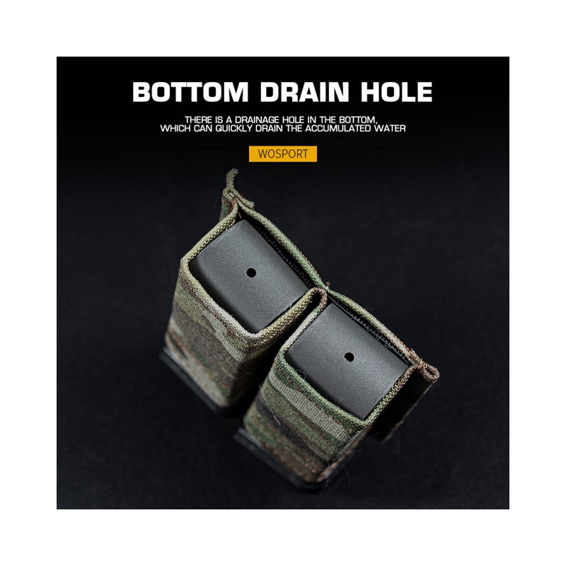 FAST Type Double 9 mm magasinficka – Multicam