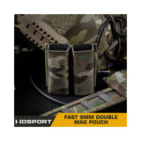 FAST Type Double 9 mm magasinficka – Multicam