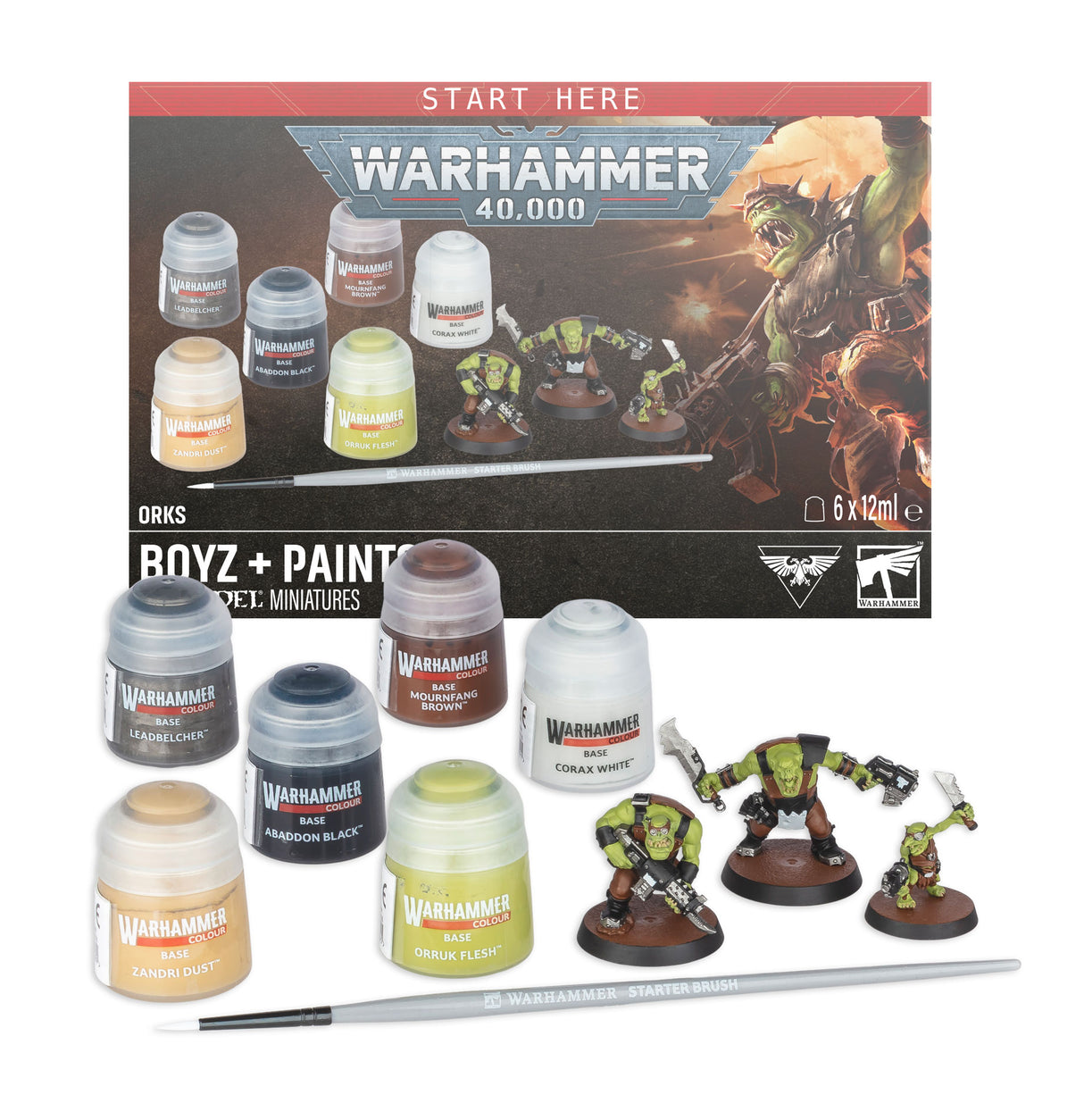 Warhammer 40.000 Ork Boyz + Paints