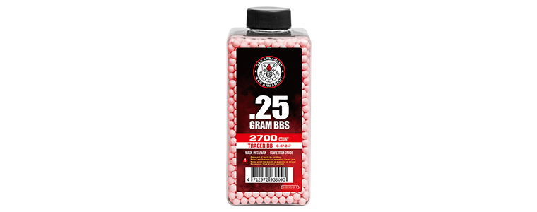 0.25G Tracerkula - 2700R - Röd