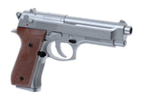 KWC M9 Silver Fjeder Pistol - 6 mm