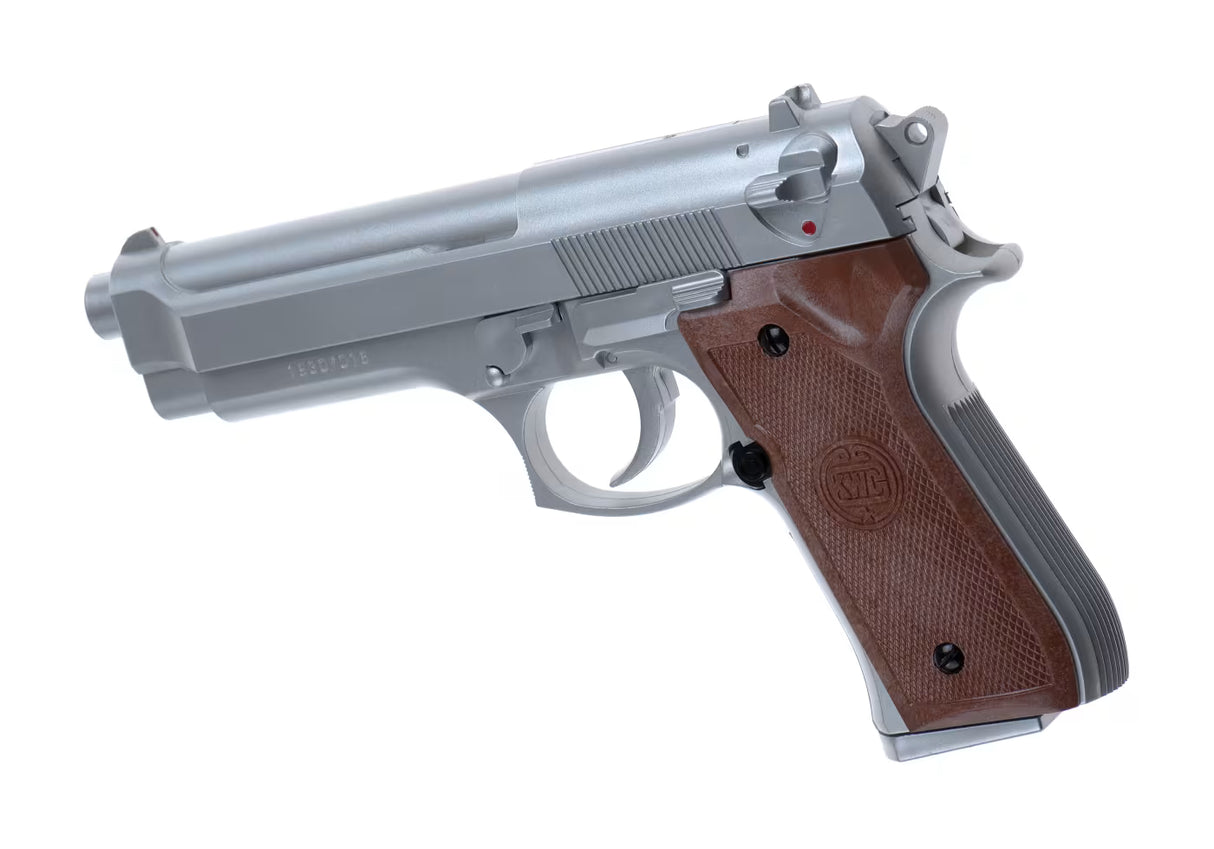 KWC M9 Silver Fjeder Pistol - 6 mm