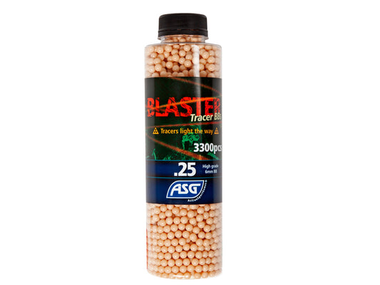 Blaster Tracer, 0,25g, airsoft BB, 3300 st. flaska - röd