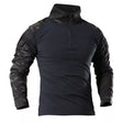 Black multicam combat shirt med albuelommer og velcro | Airsoftgeek