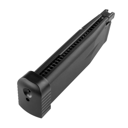 Et stks. Co2 Magasin til den populære Co2pistol SSP1 fra Novritsch. Tjek også de mange andre magasiner vi har på lager til hurtig levering. Airsoftgeek.dk tilbyder gratis levering til hele Danmark (Minimum 400 kr) Stort udvalg af Airsoft, Hardball og Softguns til Danmarks billigste priser og omgående levering!