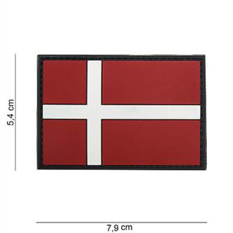 PATCH DANSK FLAG - RÖD/VIT