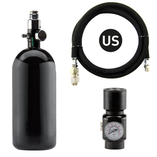 HPA-paket 0.8L tank + FlaskaRegulator + HPA-regulator + US Slang