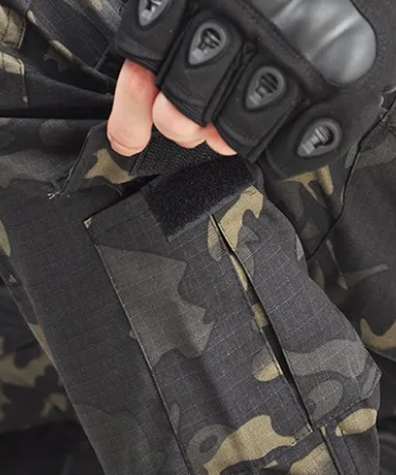 Militær bukser og combat shirt sort multicam med lommer | Airsoftgeek