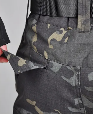 Militær bukser og combat shirt sort multicam med lommer | Airsoftgeek