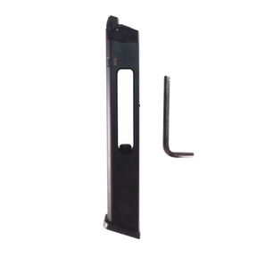 Glock Extended CO2 magasin 48 skuds matsort metal | Airsoftgeek