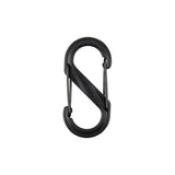 S-BINER® PLAST DUBBEL KARBINHAKE, SVART - STORLEK 2